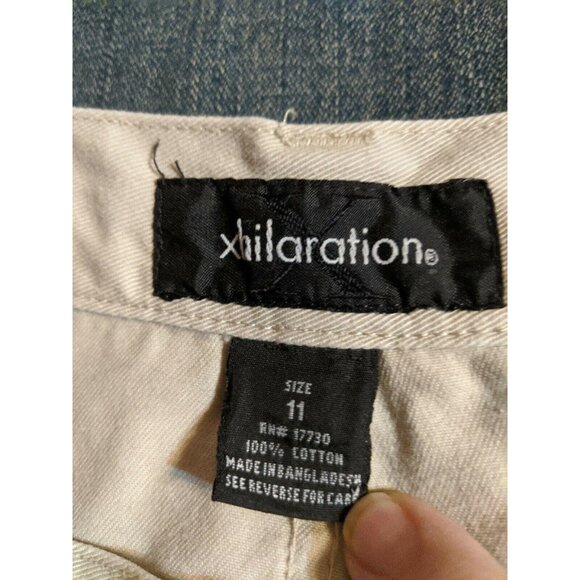 Xhilaration Juniors Size 11 Skirt Khaki Tan Embroidered Floral Womens - Picture 4 of 6